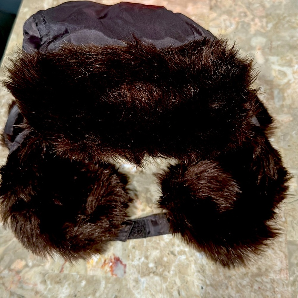 Trapper chocolate brown winter hat